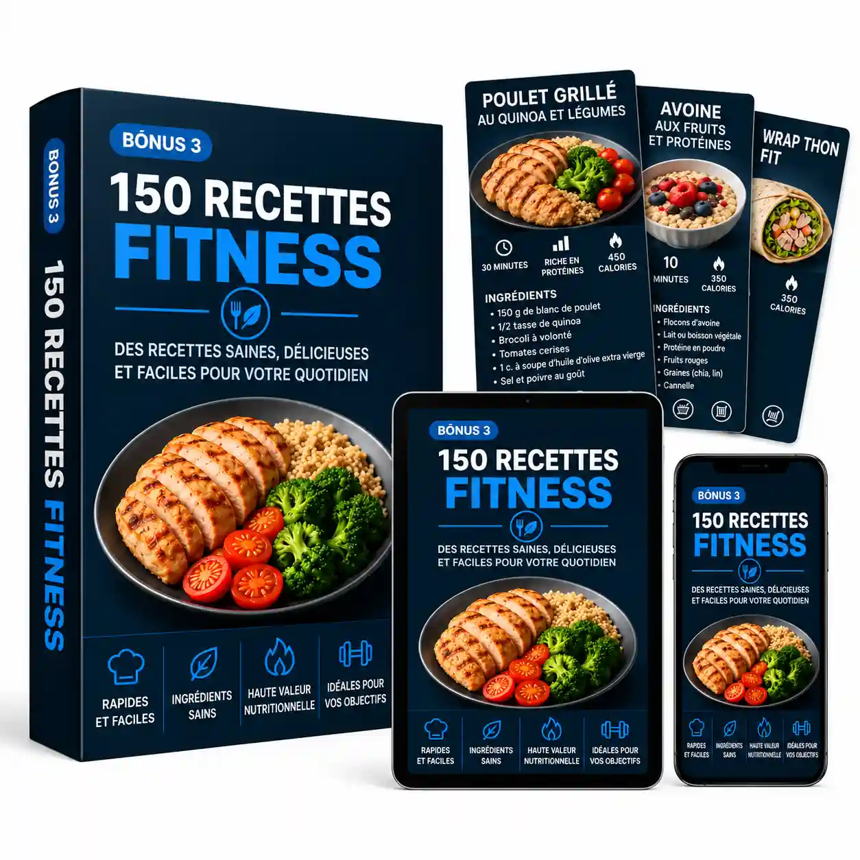 Mockup Bonus 3 – 150 Ricette Fitness